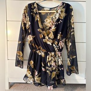 Altar’dState - Navy Floral Romper